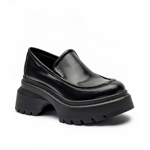 Michael Kors Shiloh Black Platform Lug Sole Loafer
