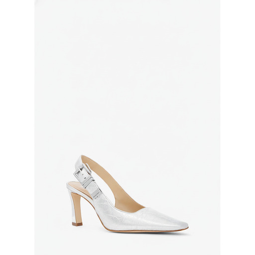 Michael Kors Darrington Silver Metallic Slingback Pump