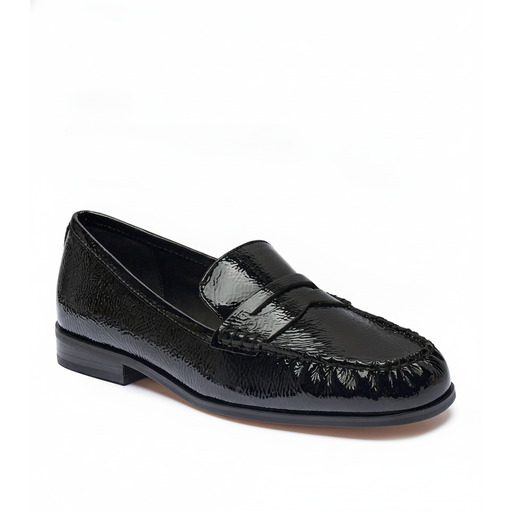 Michael Kors Carlson Black Patent Leather Penny Loafer