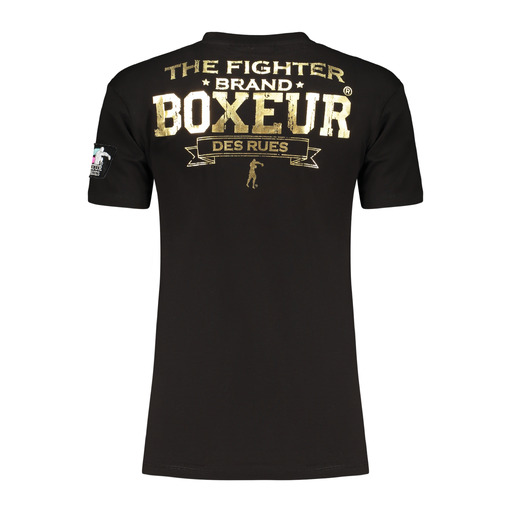 BOXEUR DES RUES T-SHIRT MANICHE CORTE DONNA NERO