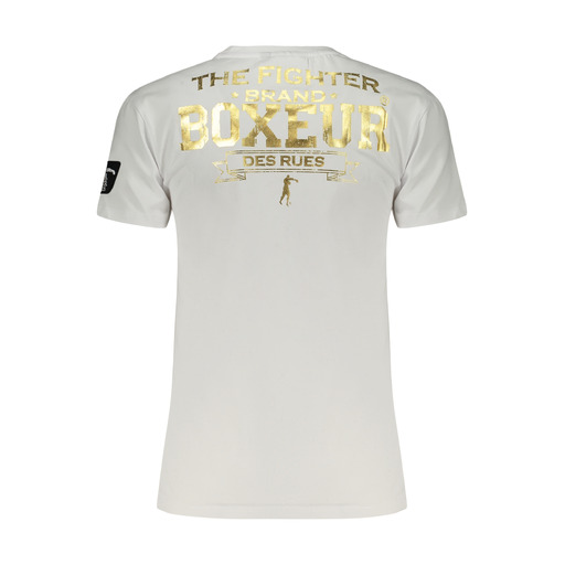 BOXEUR DES RUES T-SHIRT MANICHE CORTE DONNA BIANCO