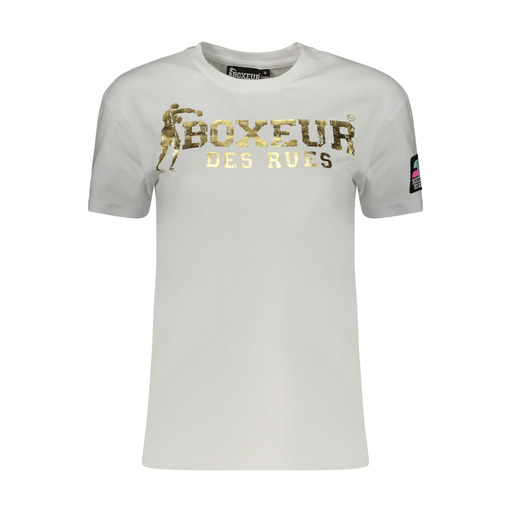 BOXEUR DES RUES T-SHIRT MANICHE CORTE DONNA BIANCO