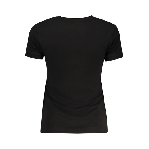 GUESS JEANS T-SHIRT MANICHE CORTE DONNA NERO