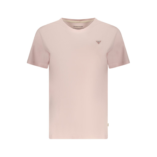 GUESS JEANS T-SHIRT MANICHE CORTE DONNA ROSA