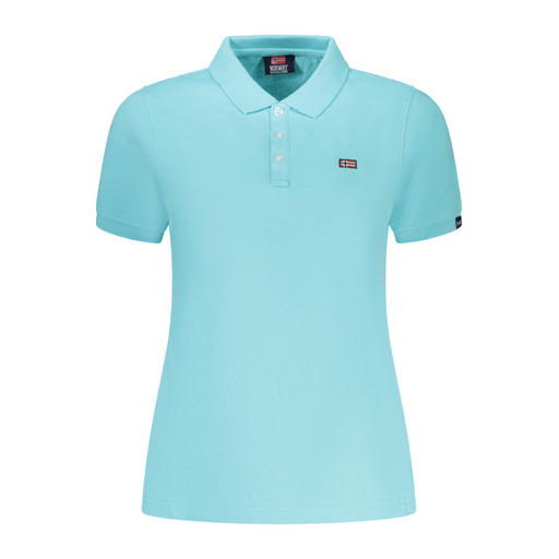 NORWAY 1963 POLO MANICHE CORTE DONNA AZZURRO