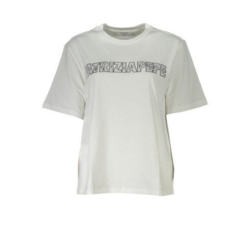 PATRIZIA PEPE T-SHIRT MANICHE CORTE DONNA BIANCO