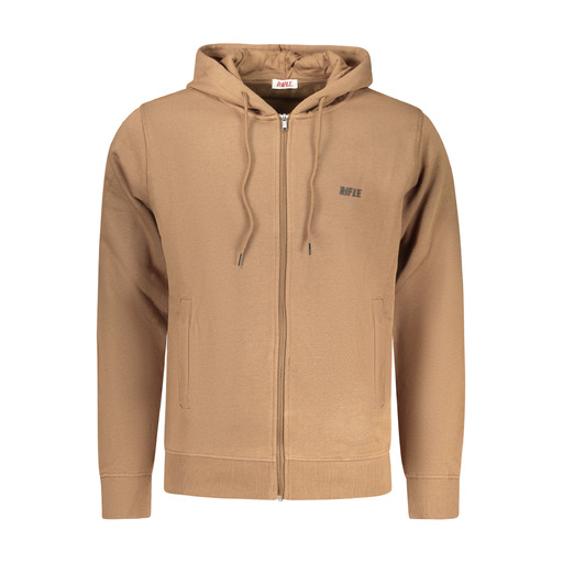 RIFLE FELPA CON ZIP UOMO MARRONE