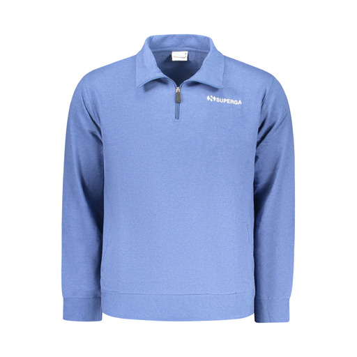 SUPERGA FELPA SENZA ZIP UOMO AZZURRO