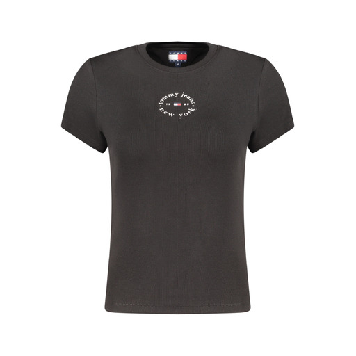TOMMY HILFIGER T-SHIRT MANICHE CORTE DONNA NERO