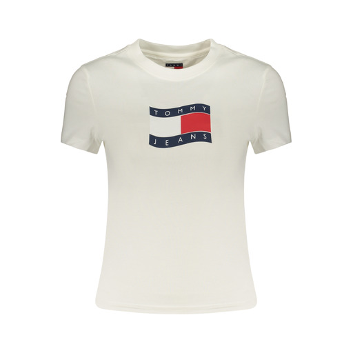 TOMMY HILFIGER T-SHIRT MANICHE CORTE DONNA BIANCO
