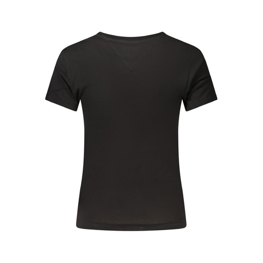 TOMMY HILFIGER T-SHIRT MANICHE CORTE DONNA NERO
