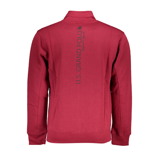 U.S. GRAND FELPA CON ZIP UOMO ROSSO