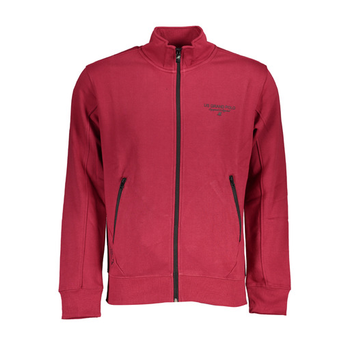 U.S. GRAND FELPA CON ZIP UOMO ROSSO