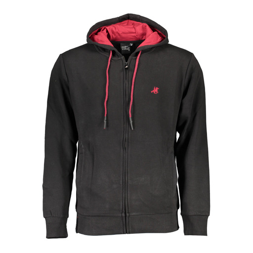 U.S. GRAND FELPA CON ZIP UOMO NERO