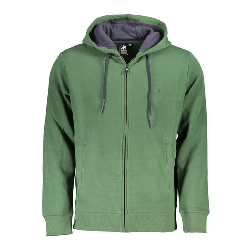 U.S. GRAND FELPA CON ZIP UOMO VERDE