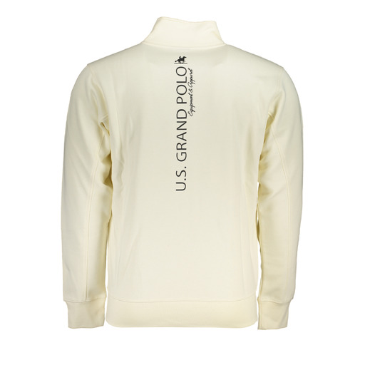 U.S. GRAND FELPA CON ZIP UOMO BIANCO