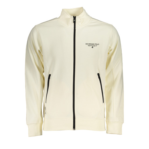 U.S. GRAND FELPA CON ZIP UOMO BIANCO