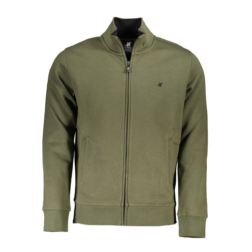U.S. GRAND FELPA CON ZIP UOMO VERDE