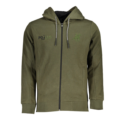 U.S. GRAND FELPA CON ZIP UOMO VERDE