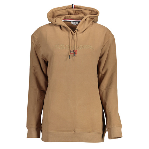 U.S. POLO ASSN. FELPA SENZA ZIP DONNA MARRONE
