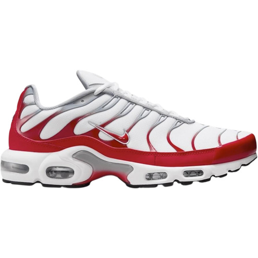 Nike Air Max Plus White University Red Wolf Grey