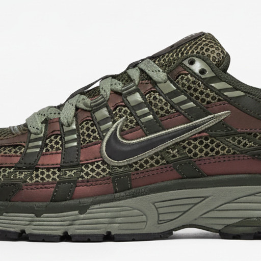 Nike P-6000 Olive Burgundy Trail Sneakers
