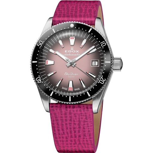 Hodinky Edox 80131-3NC-NDRO Skydiver Automatic + 2nd strap 38mm 30ATM