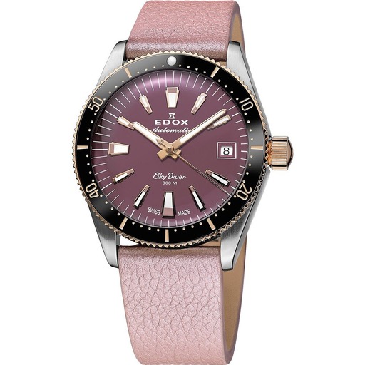 Hodinky Edox 80131-357RNRC-VIO Skydiver Automatic + 2nd strap 38mm 30ATM