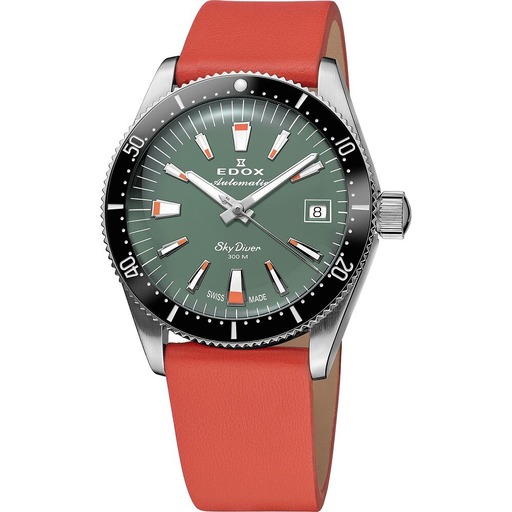Hodinky Edox 80131-3NC-VI Skydiver Automatic + 2nd strap 38mm 30ATM