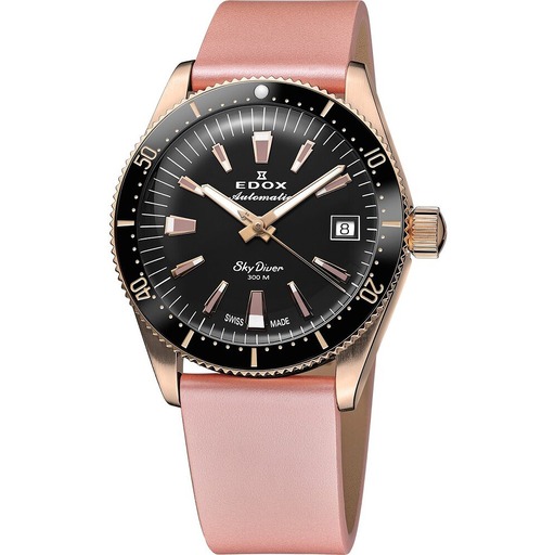 Hodinky Edox 80131-37RNC-NI Skydiver Automatic + 2nd strap 38mm 30ATM