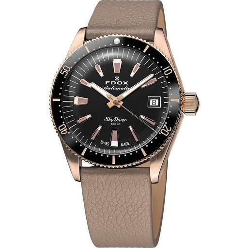 Hodinky Edox 80131-37RNC-NI Skydiver Automatic + 2nd strap 38mm 30ATM