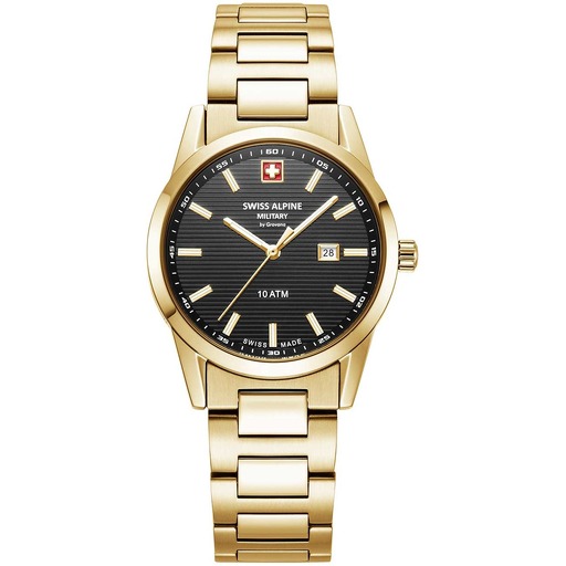 Hodinky Swiss Alpine Military 7767.1117 Argos gold black 34mm 10ATM