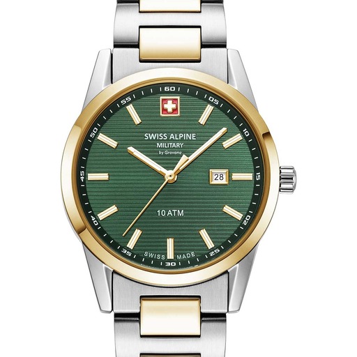 Hodinky Swiss Alpine Military 7767.1144 Argos two tone green 34mm 10ATM