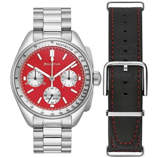 Hodinky Bulova 96K115 Lunar Pilot Chronograph Special Set 43mm 5ATM