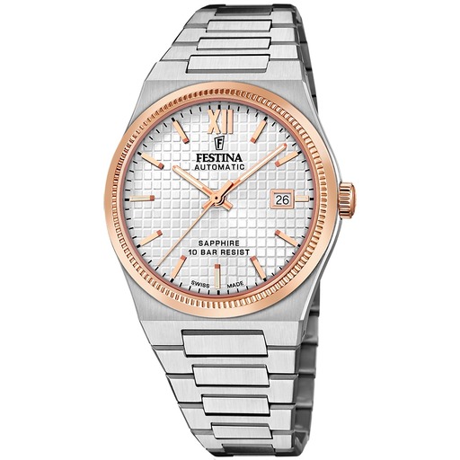 Hodinky Festina F20030/1 Swiss Made Rivé Automatic 40mm 10ATM
