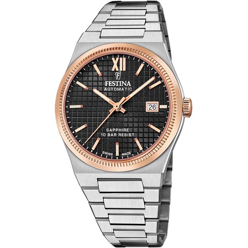 Hodinky Festina F20030/3 Swiss Made Rivé Automatic 40mm 10ATM