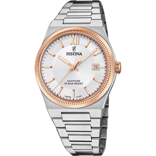 Hodinky Festina F20036/1 Swiss Made Rivé 40mm 10ATM