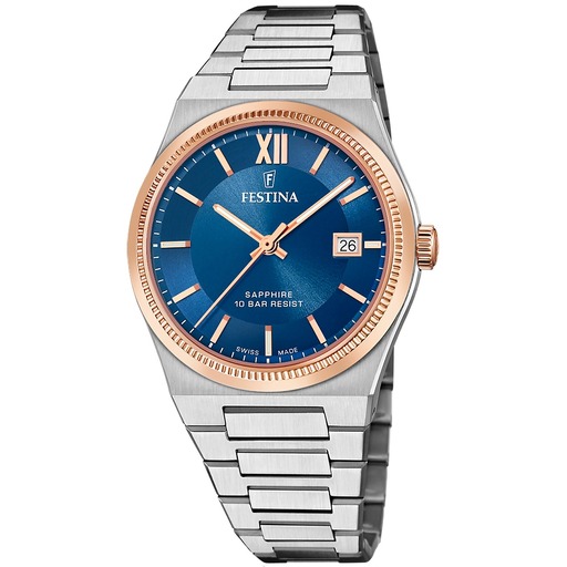 Hodinky Festina F20036/2 Swiss Made Rivé 40mm 10ATM