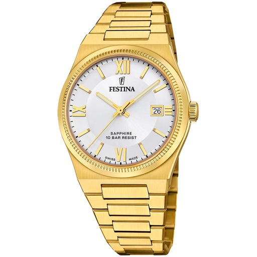 Hodinky Festina F20038/1 Swiss Made Rivé 40mm 10ATM