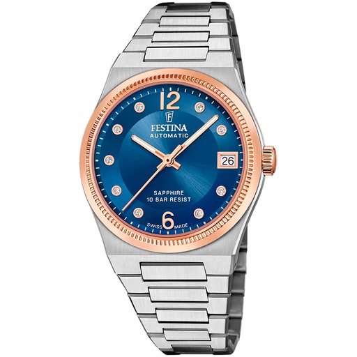 Hodinky Festina F20031/2 Swiss Made Rivé Automatic 35mm 10ATM