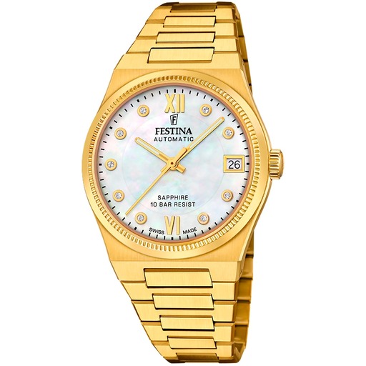 Hodinky Festina F20033/1 Swiss Made Rivé Automatic 35mm 10ATM