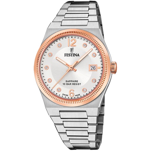 Hodinky Festina F20037/1 Swiss Made Rivé 35mm 10ATM