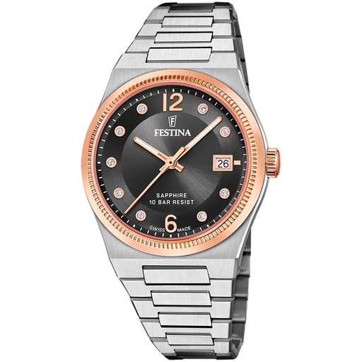 Hodinky Festina F20037/3 Swiss Made Rivé 35mm 10ATM