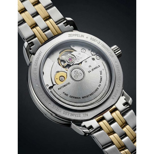 Hodinky Zeppelin 8567M-3 Friedrichshafen Open Heart Automatik 36mm 5ATM