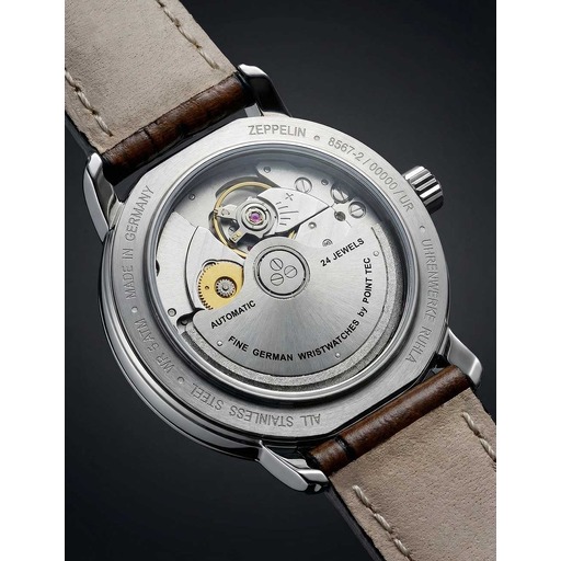 Hodinky Zeppelin 8567-2 Friedrichshafen Open Heart Automatik 36mm 5ATM