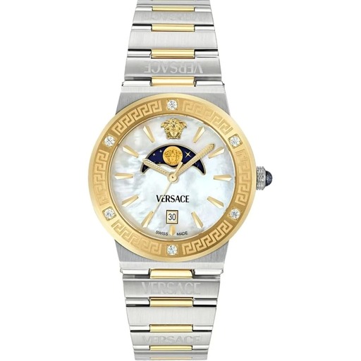Hodinky Versace VE7G00524 Greca Logo Moonphase Diamonds 38mm 5ATM