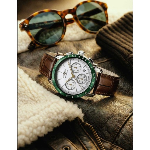 Hodinky Zeppelin 8878-4 New York Chronograph 43mm 5ATM