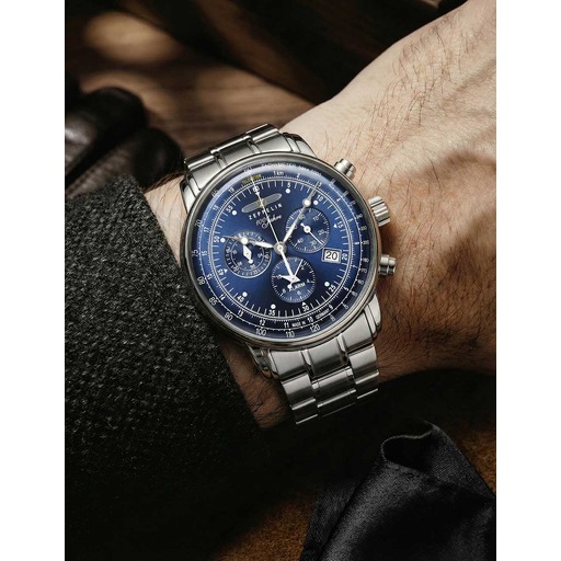 Hodinky Zeppelin 7680MB-3 100 Years Zeppelin Chronograph 43mm 5ATM
