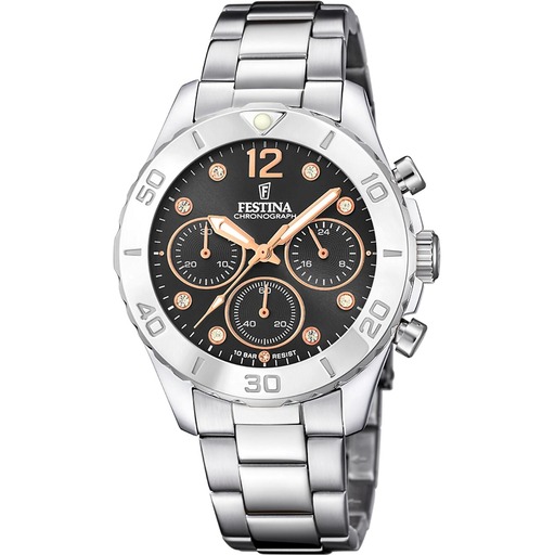 Hodinky Festina F20603/6 Boyfriend Chronograph 39mm 10ATM