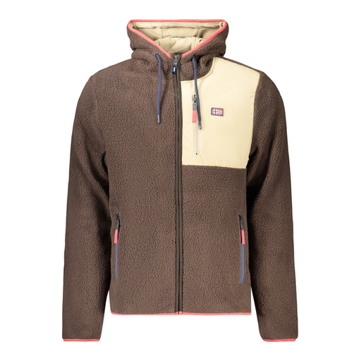 NORWAY 1963 FELPA CON ZIP UOMO MARRONE